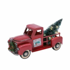 Wholesale 🔥 Gerson 21"L Battery-Operated Metal Truck With Lighted 🔔 Christmas Tree ✨