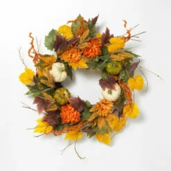 Best Pirce 🎉 Gerson 26" Diameter Harvest Wreath With Pumpkin & Berry Accents 🔔