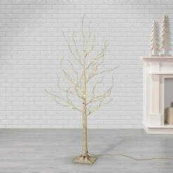 Deals π― Gerson 4' Electric Birch Tree With Mini LED Lights π