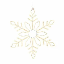 Wholesale 👍 Gerson LED Lit Hanging Snowflake With Outdoor Adaptor 🌟