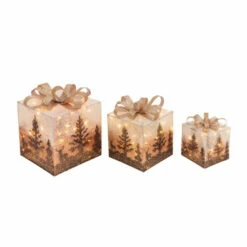 Best deal ⌛ Gerson 3-piece Electric Lighted Holiday Jewel Gift Box Decor 😍