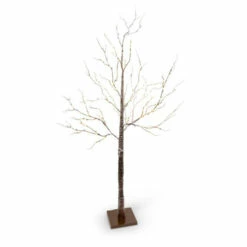 Best Pirce 🎁 Gerson 82.67" Brown Snowy Tree With LED Lights 😀