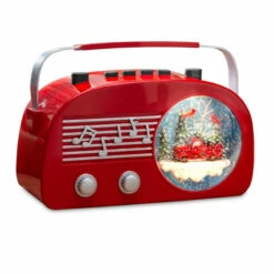 Outlet β Gerson Illuminated Vintage Radio Musical Snow Globe π