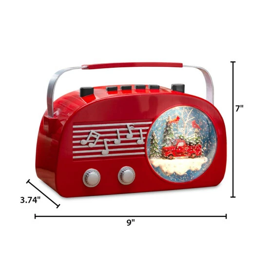 Outlet β Gerson Illuminated Vintage Radio Musical Snow Globe π 4 Outlet β Gerson Illuminated Vintage Radio Musical Snow Globe π - Image 2