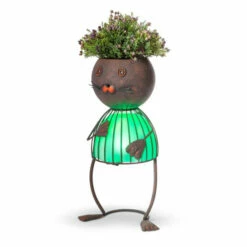 Deals π₯ Gerson Company 20.87" Solar Lighted Garden Meadow Cat Pot Head π