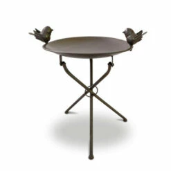 Budget π Gerson Company 20.5"H Coffee Brown Metal Birdbath β¨