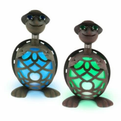 Wholesale π€© Gerson Set Of 2 Solar-Powered Metal Turtle Figurines π
