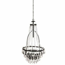 Buy π Gerson Solar LED Metal And Acrylic Beaded Chandelier β¨