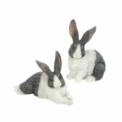 New π Gerson Assorted Polyresin Bunny Figurines 2-pack π