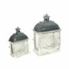 Budget 😀 Gerson Metal And Wood Nesting Lanterns With Floral Cut-out 2-pack ✨