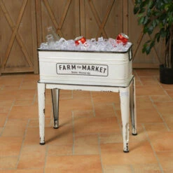 Deals 👍 Gerson Metal Planter With Stand - White 😉 -Outlet Gerson Store unnamed file 296