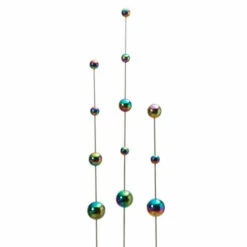 Discount π₯ Gerson Stainless Steel Iridescent Garden Sphere Yard Stakes 3-pack π