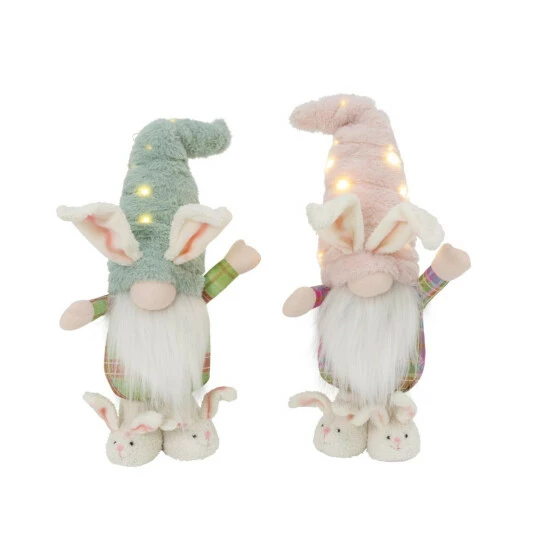 Best Sale π The Gerson Company Set Of 2 17" B/O Fabric Standing Bunny Gnomes π 3 Best Sale π The Gerson Company Set Of 2 17" B/O Fabric Standing Bunny Gnomes π