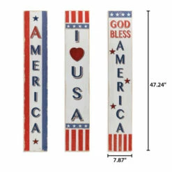Promo 👍 Gerson Assorted Wooden Americana Home Décor 3-pack 🛒 -Outlet Gerson Store unnamed file 320