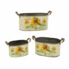Buy ✨ Gerson Assorted Metal Nesting Sunflower Decorative Buckets 3-pack 🥰 -Outlet Gerson Store unnamed file 324