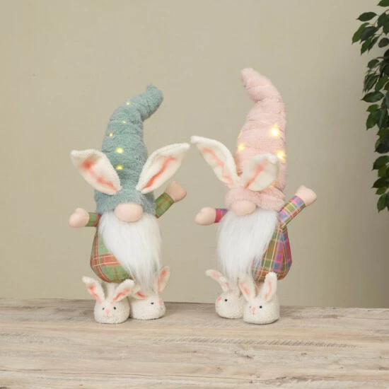 Best Sale π The Gerson Company Set Of 2 17" B/O Fabric Standing Bunny Gnomes π 4 Best Sale π The Gerson Company Set Of 2 17" B/O Fabric Standing Bunny Gnomes π - Image 2