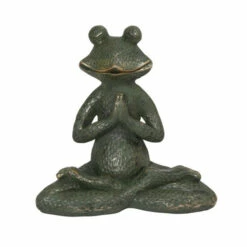 Brand new 𧨠Gerson Verdigris And Gold Magnesium Yoga Frog Figurine π₯°