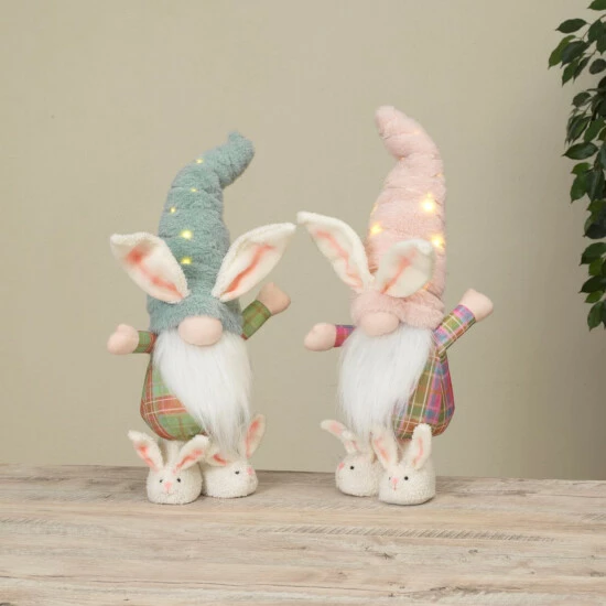 Best Sale π The Gerson Company Set Of 2 17" B/O Fabric Standing Bunny Gnomes π 5 Best Sale π The Gerson Company Set Of 2 17" B/O Fabric Standing Bunny Gnomes π - Image 3