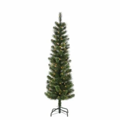 Budget π₯° Gerson Company 6.5' Hard Mixed Needle Cashmere Pencil Tree W 150 Lghts π€©