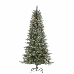 Discount π The Gerson Company 7' Lightly Flocked Natural Cut Artic Pine W Glitter π