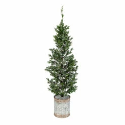 Flash Sale 🔥 The Gerson Company 35"H Snowy Pine Tree In Tin Pot 🌟