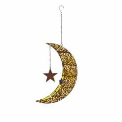 Best reviews of ✨ The Gerson Company 16.14"H Solar Hanging Crescent Moon W/ Star Drop 🎁