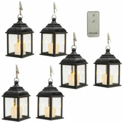 Outlet 🔔 The Gerson Company Set Of 6 Lighted LED Candle Lanterns With Remote 💯