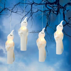 Hot Sale 😉 The Gerson Company White Metal Wrapped LED Candle Ghosts 4-Pack 🎉 -Outlet Gerson Store unnamed file 417