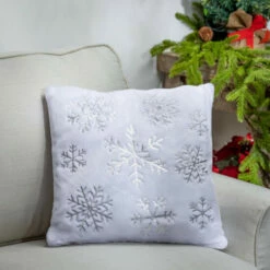 Best Sale 🔔 The Gerson Company 16" Fabric Snowflake Design Pillows 2-Pack 💯 -Outlet Gerson Store unnamed file 426