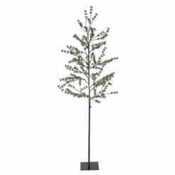 Best Sale ❤️ The Gerson Company 82.67" Icy Pine Tree With 108 Warm White LED Lights 🔔