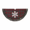 Outlet 🔔 The Gerson Company 48" D Buffalo Plaid Tree 👗 Skirt With Snowflake 🧨 -Outlet Gerson Store unnamed file 436