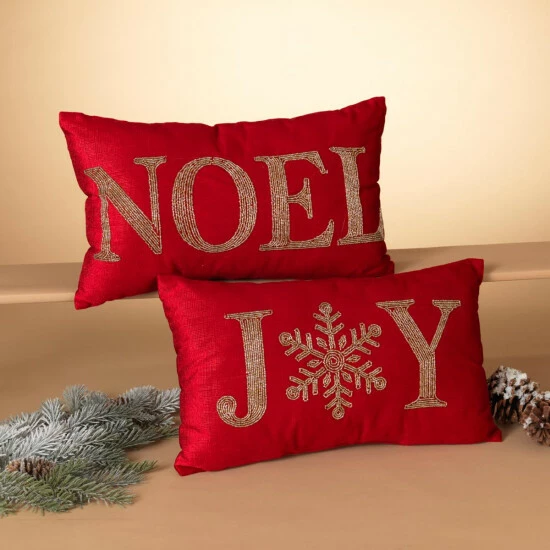 Flash Sale π The Gerson Company Set Of 2 20" Beaded Embroidered Holiday Pillows π― 4 Flash Sale π The Gerson Company Set Of 2 20" Beaded Embroidered Holiday Pillows π― - Image 2