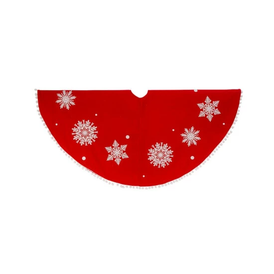 Budget π The Gerson Company 48" Velvet Felt Holiday Pompom Snowflake Tree π Skirt β¨ 3 Budget π The Gerson Company 48" Velvet Felt Holiday Pompom Snowflake Tree π Skirt β¨