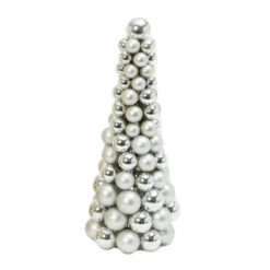 Discount ❤️ The Gerson Companies 18" Silver Ornament Cone Tree ✔️