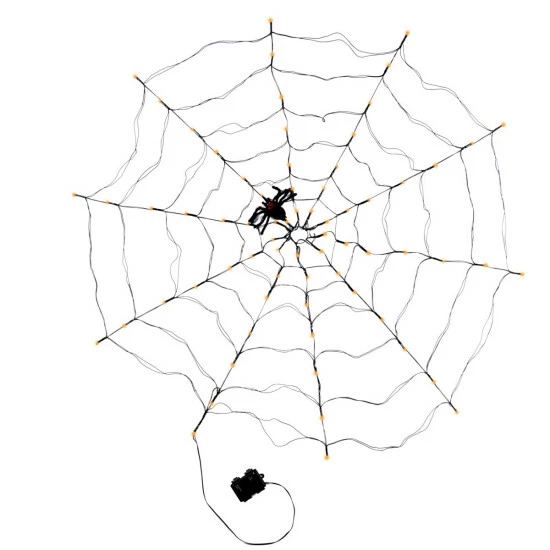 Wholesale π― The Gerson Company 37.7" Spider Web W/ Black Spider & Orange LEDs β 3 Wholesale π― The Gerson Company 37.7" Spider Web W/ Black Spider & Orange LEDs β
