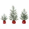 New ✨ The Gerson Company Flocked Pine Trees With Fabric Base And Bells 3pk 👍 -Outlet Gerson Store unnamed file 492