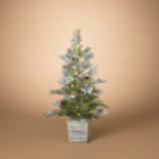 Budget π The Gerson Company 26" Flocked Pine Tree In Wooden Box With LED Lights β€οΈ 5 Budget π The Gerson Company 26" Flocked Pine Tree In Wooden Box With LED Lights β€οΈ - Image 3