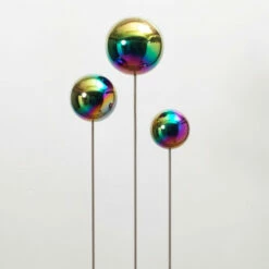 Best Pirce 👏 The Gerson Company Assorted Steel Iridescent Yard Stake - Set Of 3 👏