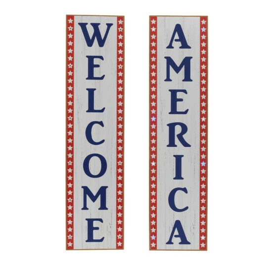 Coupon ⭐ The Gerson Company 47.2" Battery Operated Wood Americana Porch Signs ⭐ 3 Coupon ⭐ The Gerson Company 47.2" Battery Operated Wood Americana Porch Signs ⭐