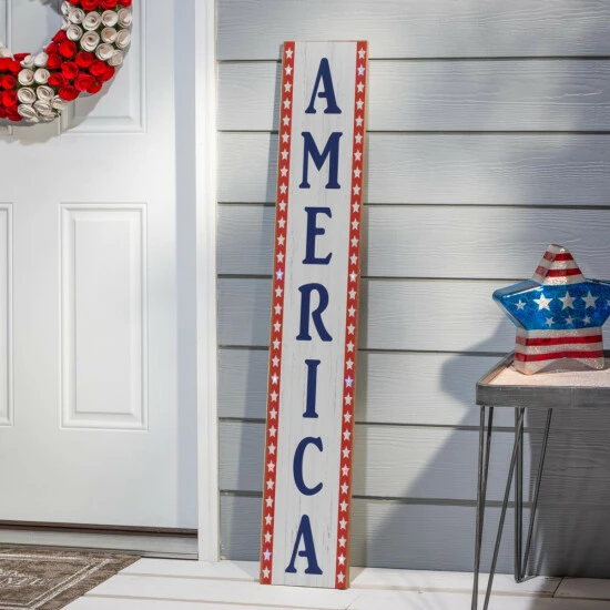 Coupon ⭐ The Gerson Company 47.2" Battery Operated Wood Americana Porch Signs ⭐ 5 Coupon ⭐ The Gerson Company 47.2" Battery Operated Wood Americana Porch Signs ⭐ - Image 3