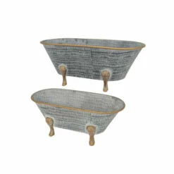 Best Pirce 🎁 The Gerson Company Assorted Decorative Metal Bathtubs - Set Of 2 👍