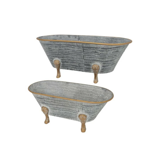 Best Pirce π The Gerson Company Assorted Decorative Metal Bathtubs - Set Of 2 π 3 Best Pirce π The Gerson Company Assorted Decorative Metal Bathtubs - Set Of 2 π