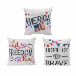 Coupon 👍 The Gerson Company 16" Battery Operated Americana Pillows - Set Of 3 👍