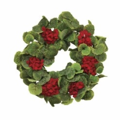 New π The Gerson Company 24" Fabric Geranium Twig Wreath β€οΈ