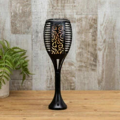 Brand new ❤️ The Gerson Company Solar FireGlow Plastic Torch Lantern W/ Attachments ⭐ -Outlet Gerson Store unnamed file 641