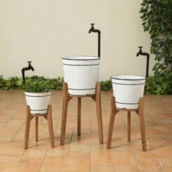 Wholesale ❤️ The Gerson Company Assorted Metal Faucet Planters With Stands Set Of 3 😍 -Outlet Gerson Store unnamed file 649