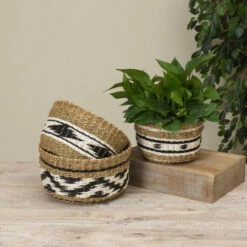 Discount 😉 The Gerson Company Assorted Hand Woven Baskets Set Of 3 ⌛ -Outlet Gerson Store unnamed file 652