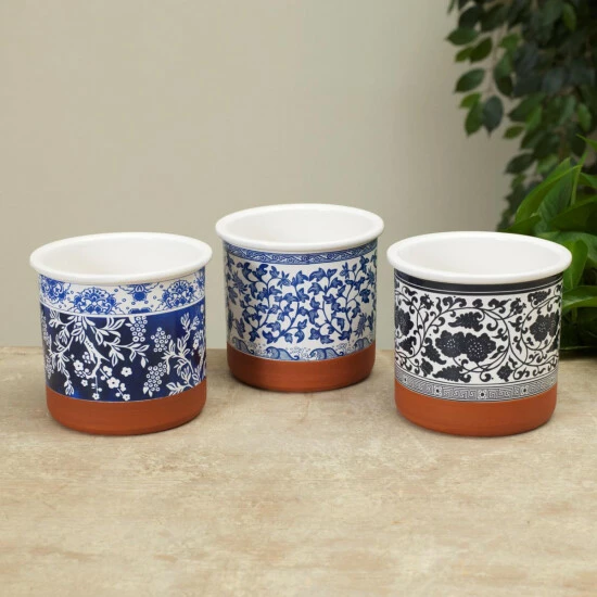 Brand new π The Gerson Company Set Of 3 Assorted 5.25" Dolomite Planters βοΈ 4 Brand new π The Gerson Company Set Of 3 Assorted 5.25" Dolomite Planters βοΈ - Image 2