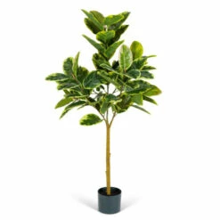 Best deal 😍 The Gerson Co. Real Touch Realistic Variegated Rubber In Plastic Pot 🤩