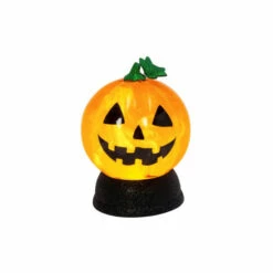 Flash Sale 🎉 Gerson Company Lighted 7"H Jack-o-Lantern Smoky Spinning Water Globe ⌛